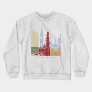 Zaragoza skyline poster Crewneck Sweatshirt